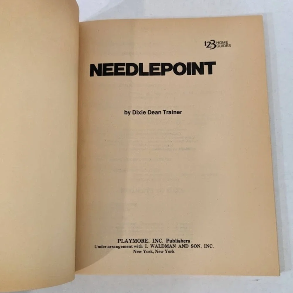 Vintage 1978 Needlepoint Book Dixie Dean Trainer 123 Home Guides Craft Projects